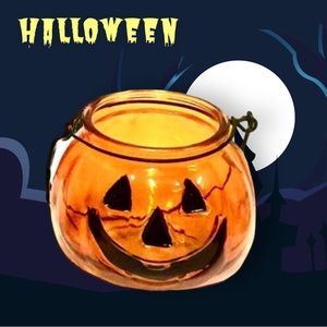 Spooktacular! Glass Jack O Lantern, decorative candy Pail or 2 hand towels.